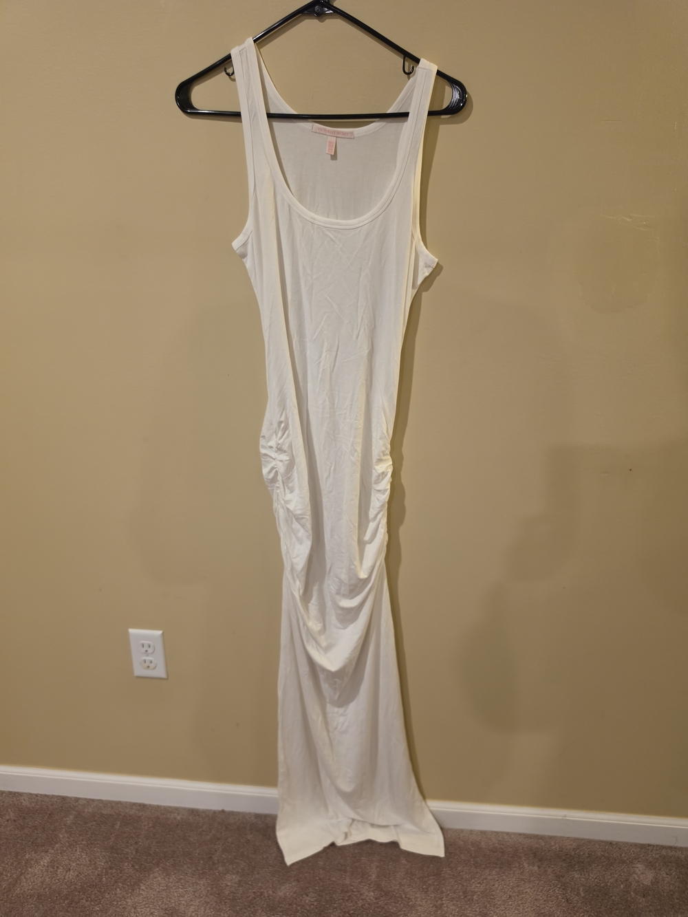 Victoria's Secret Sleeveless Maxi Dress with Ruched Sides and Split